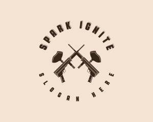 Firing - Paintball Gun Team logo design