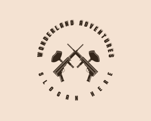 Paintball Guns Emblem logo design