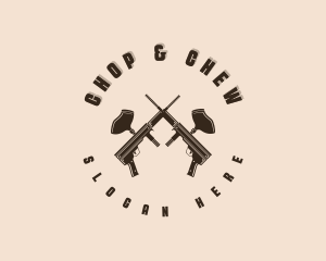 Gun - Paintball Gun Team logo design