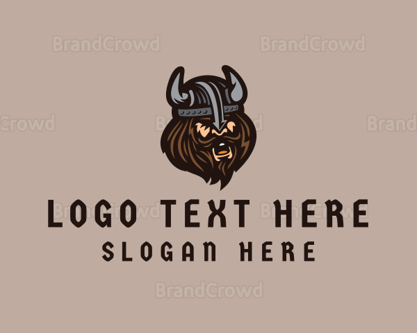 Angry Barbarian Warrior Logo