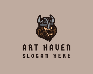 Angry Barbarian Warrior  logo design