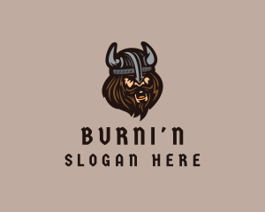 Angry Barbarian Warrior  logo design