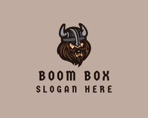 Angry Barbarian Warrior  logo design