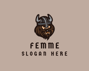 Angry Barbarian Warrior  logo design