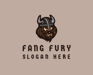 Angry Barbarian Warrior  logo design