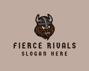 Angry Barbarian Warrior  logo design