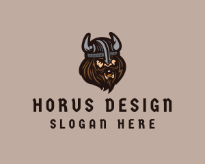 Angry Barbarian Warrior  logo design