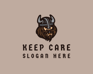 Angry Barbarian Warrior  logo design