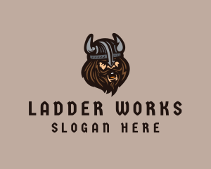 Angry Barbarian Warrior  logo design