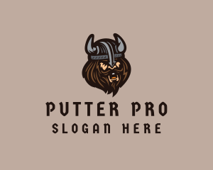 Angry Barbarian Warrior  logo design