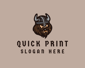 Angry Barbarian Warrior  logo design