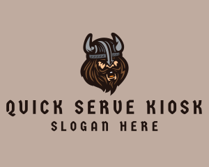 Angry Barbarian Warrior  logo design