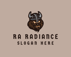 Angry Barbarian Warrior  logo design