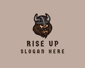 Angry Barbarian Warrior  logo design