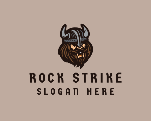 Angry Barbarian Warrior  logo design