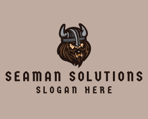 Angry Barbarian Warrior  logo design