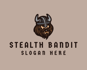 Angry Barbarian Warrior  logo design