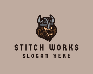 Angry Barbarian Warrior  logo design