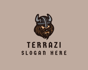 Angry Barbarian Warrior  logo design