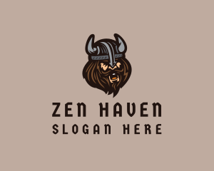 Angry Barbarian Warrior  logo design