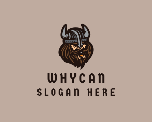 Medieval - Angry Barbarian Warrior logo design