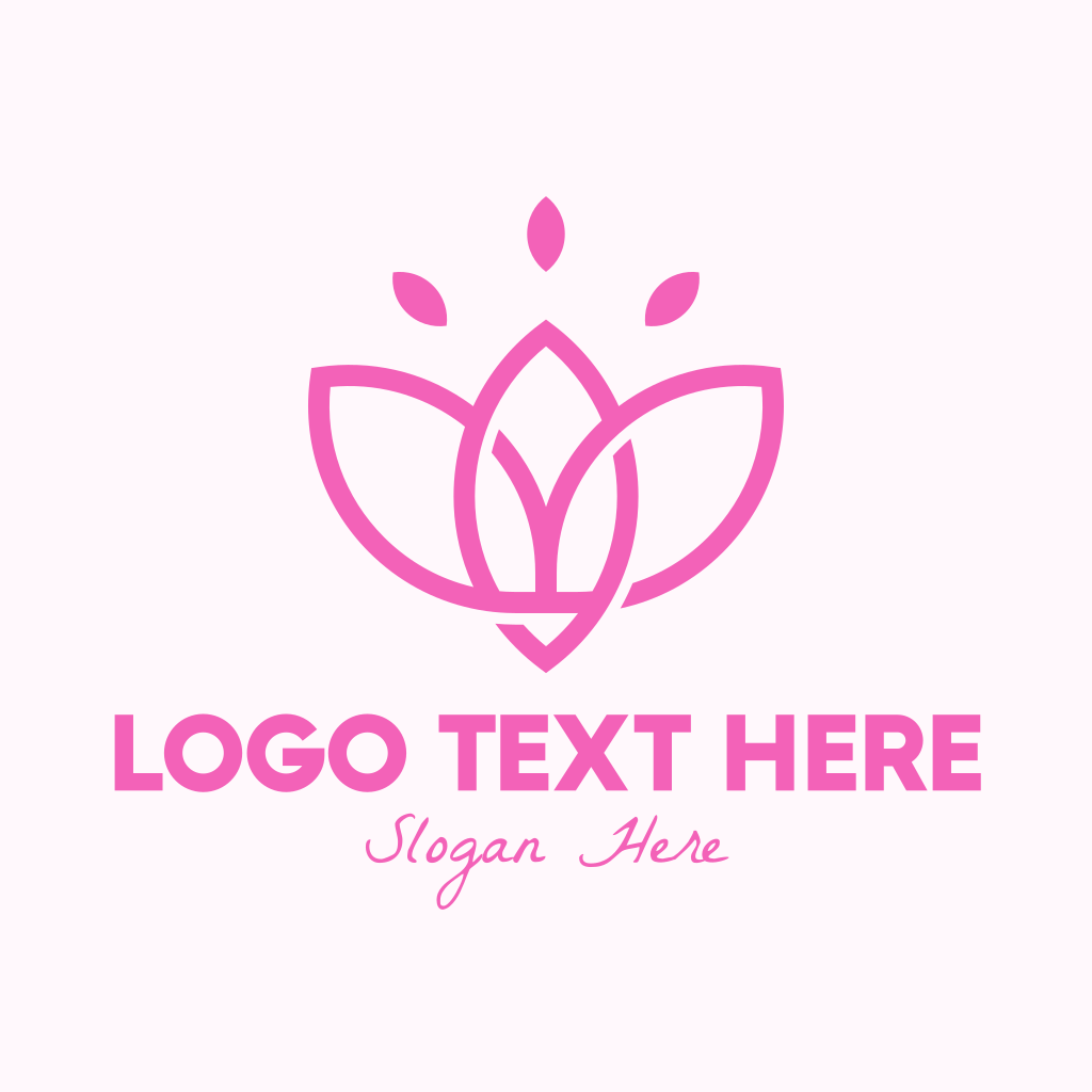  Pink  Lotus Flower  Logo  BrandCrowd Logo  Maker