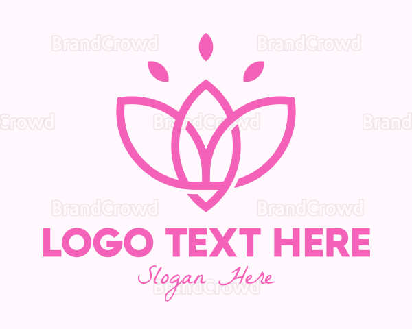 Pink Lotus Flower Logo