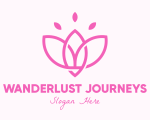 Pink Lotus Flower Logo