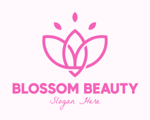 Blossom - Pink Lotus Flower logo design