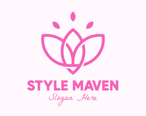 Fashionista - Pink Lotus Flower logo design