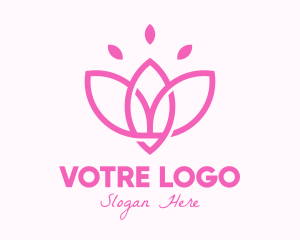 Floristry - Pink Lotus Flower logo design