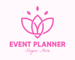 Makeup - Pink Lotus Flower logo design