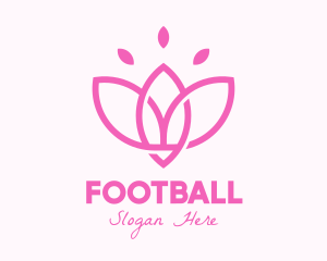 Gardening - Pink Lotus Flower logo design