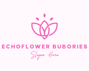 Pink Lotus Flower logo design