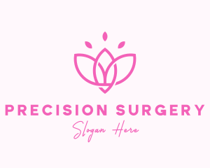 Pink Lotus Flower logo design