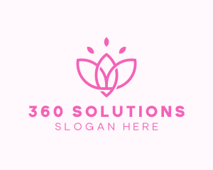 Pink Lotus Flower logo design