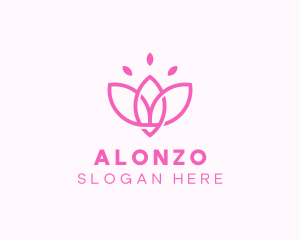 Pink Lotus Flower logo design