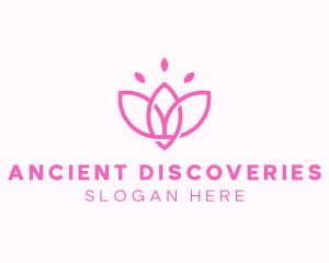 Pink Lotus Flower logo design