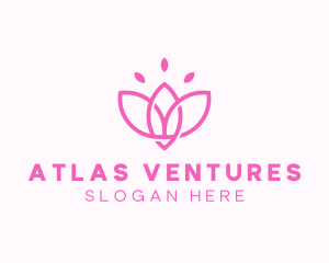 Pink Lotus Flower logo design