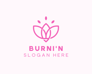 Pink Lotus Flower logo design