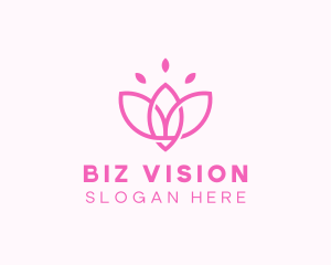 Pink Lotus Flower logo design