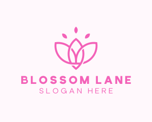 Pink Lotus Flower logo design