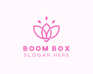 Pink Lotus Flower logo design