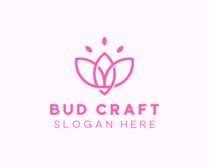 Pink Lotus Flower logo design