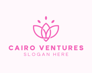 Pink Lotus Flower logo design