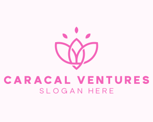 Pink Lotus Flower logo design