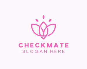 Pink Lotus Flower logo design