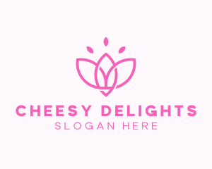 Pink Lotus Flower logo design