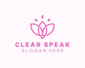 Pink Lotus Flower logo design