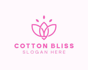 Pink Lotus Flower logo design